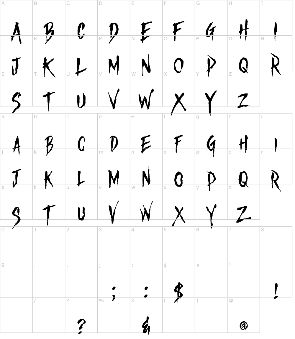 フォントの文字: Something Unfriendly