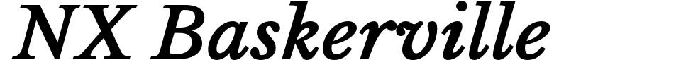 Anteprima - Font NX Baskerville