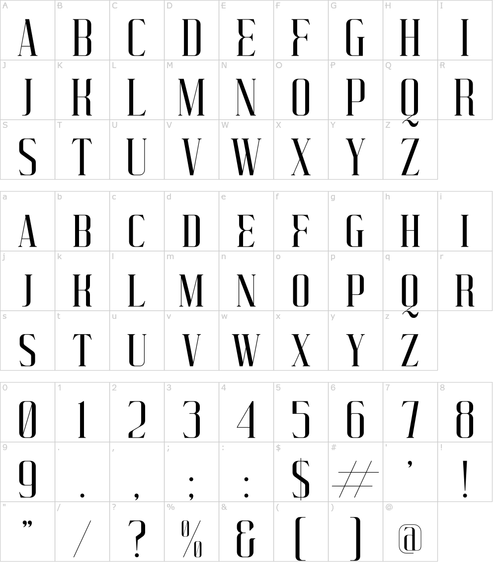 フォントの文字: Velazquez