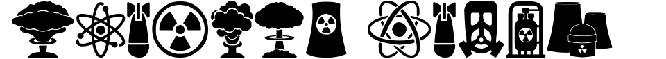 Vorschau der Schriftart - Nuclear Icons