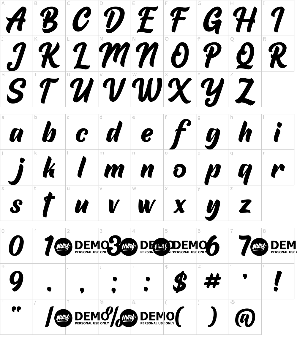 フォントの文字: Banthani