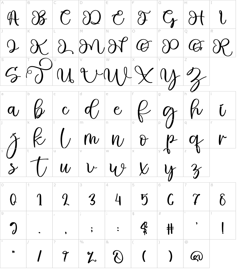 Characters: Ontime Font