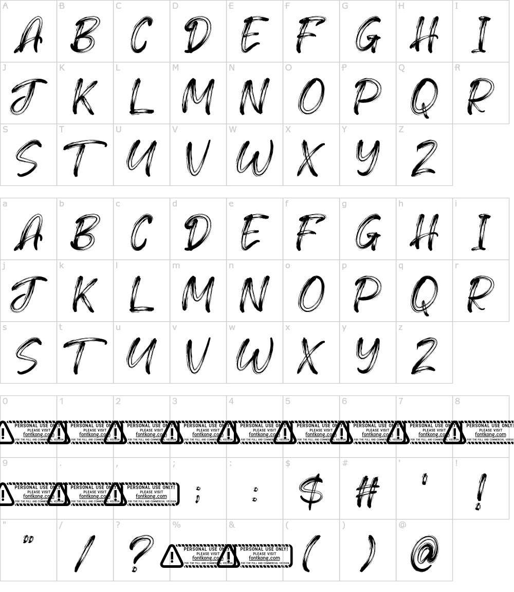 フォントの文字: Bellgia