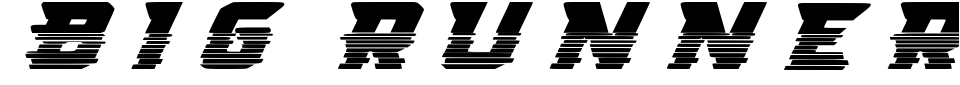 Big Runner Font Preview