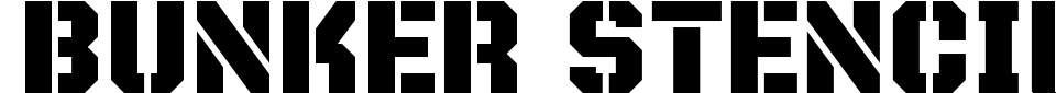 Vorschau der Schriftart - Bunker Stencil