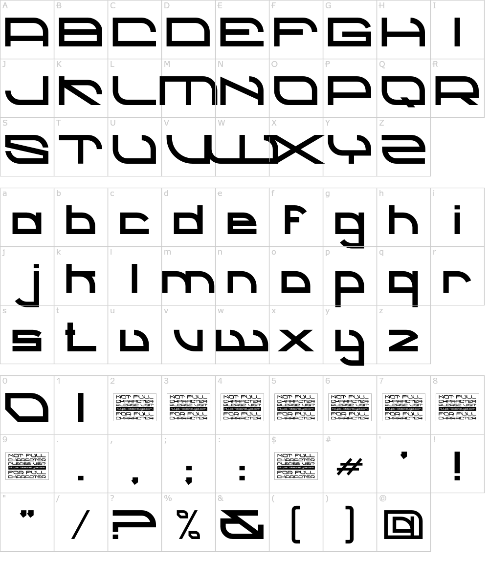 フォントの文字: Greatelo
