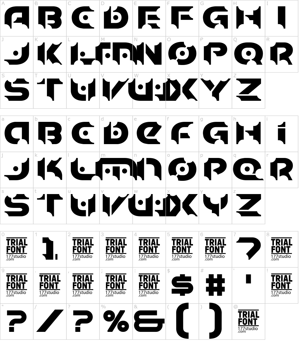 フォントの文字: Justice Display
