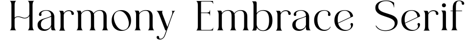 폰트 미리 보기:Harmony Embrace Serif