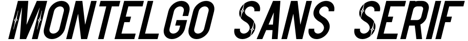 Visualização - Fonte Montelgo Sans Serif