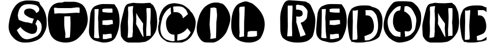 Vorschau der Schriftart - Stencil Redondo