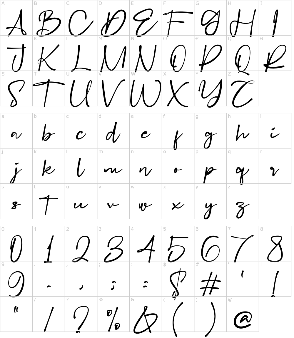 フォントの文字: Joonfloss