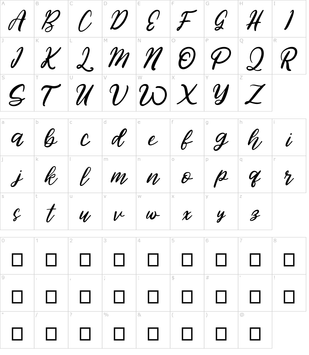 フォントの文字: Ganthum