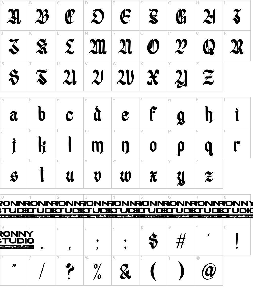 フォントの文字: Devans