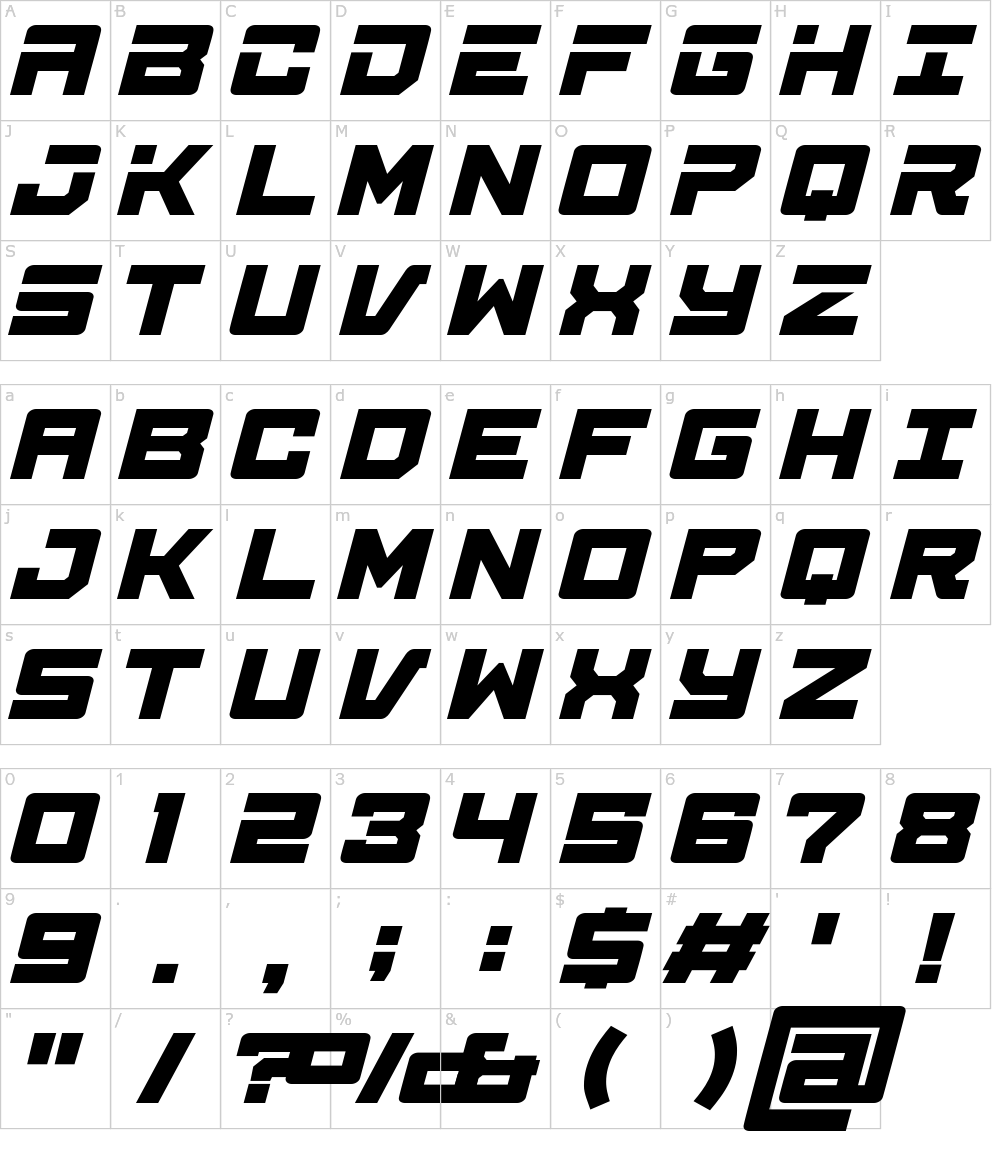 フォントの文字: Brose