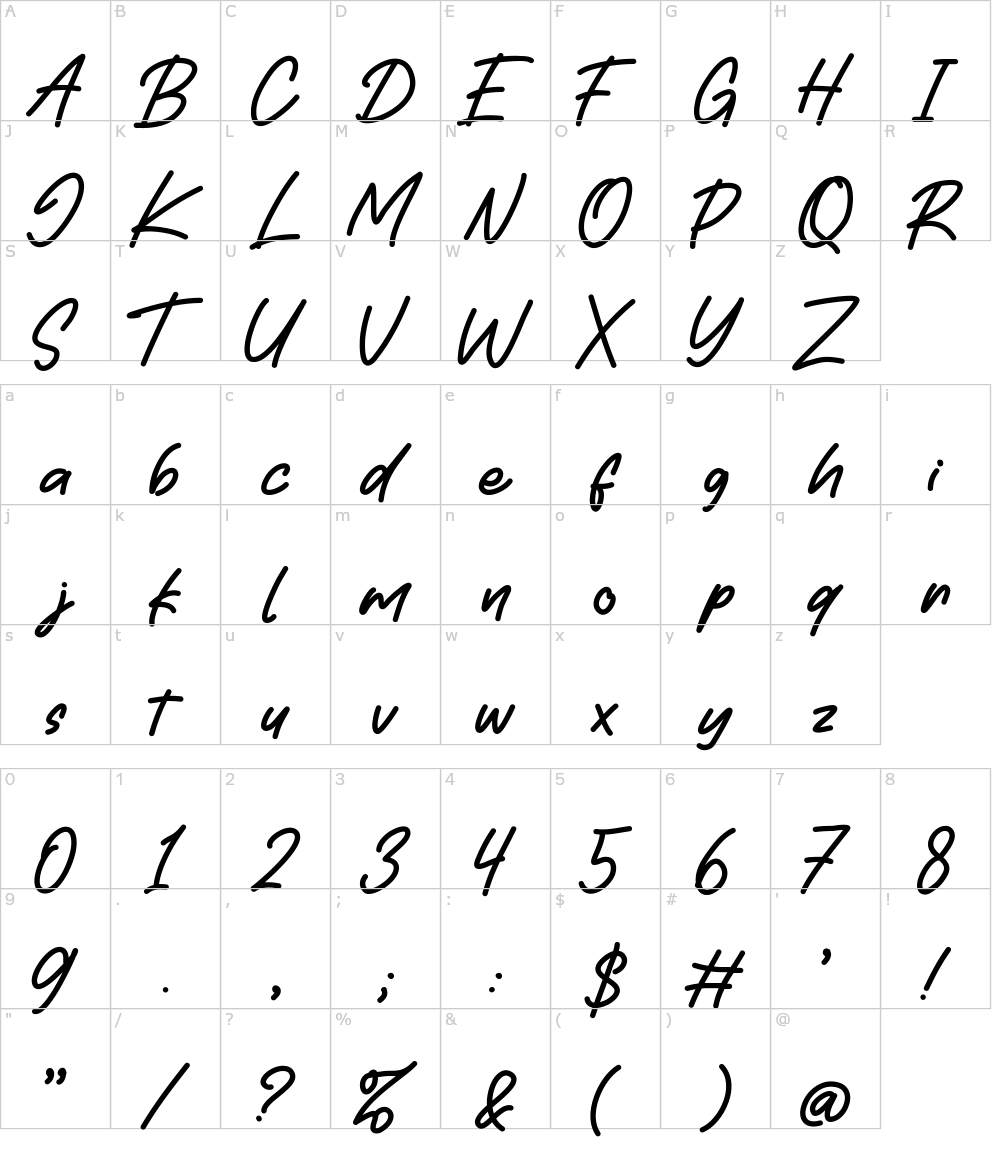 フォントの文字: Golstyno