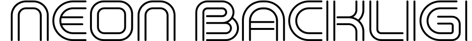 Visualização - Fonte Neon Backlight