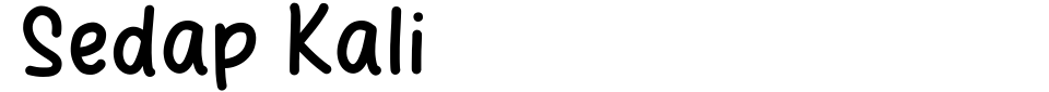 Vorschau der Schriftart - Sedap Kali