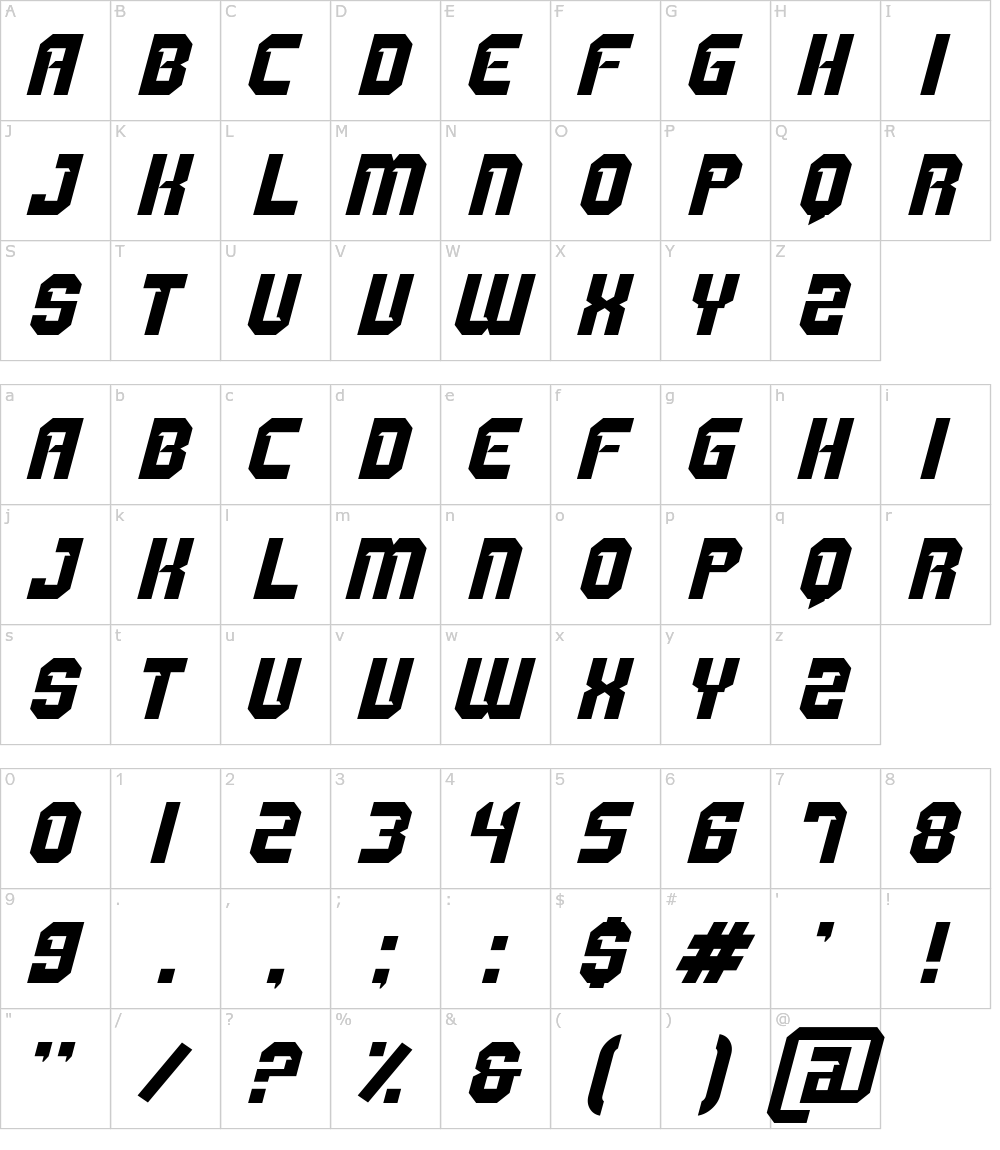 フォントの文字: Blauserum