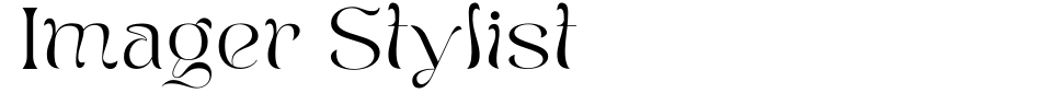 字体预览:Imager Stylist