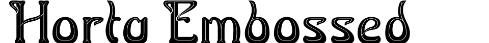 Anteprima - Font Horta Embossed