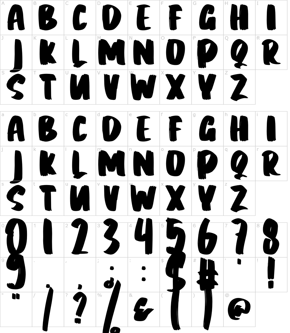 フォントの文字: Marrie