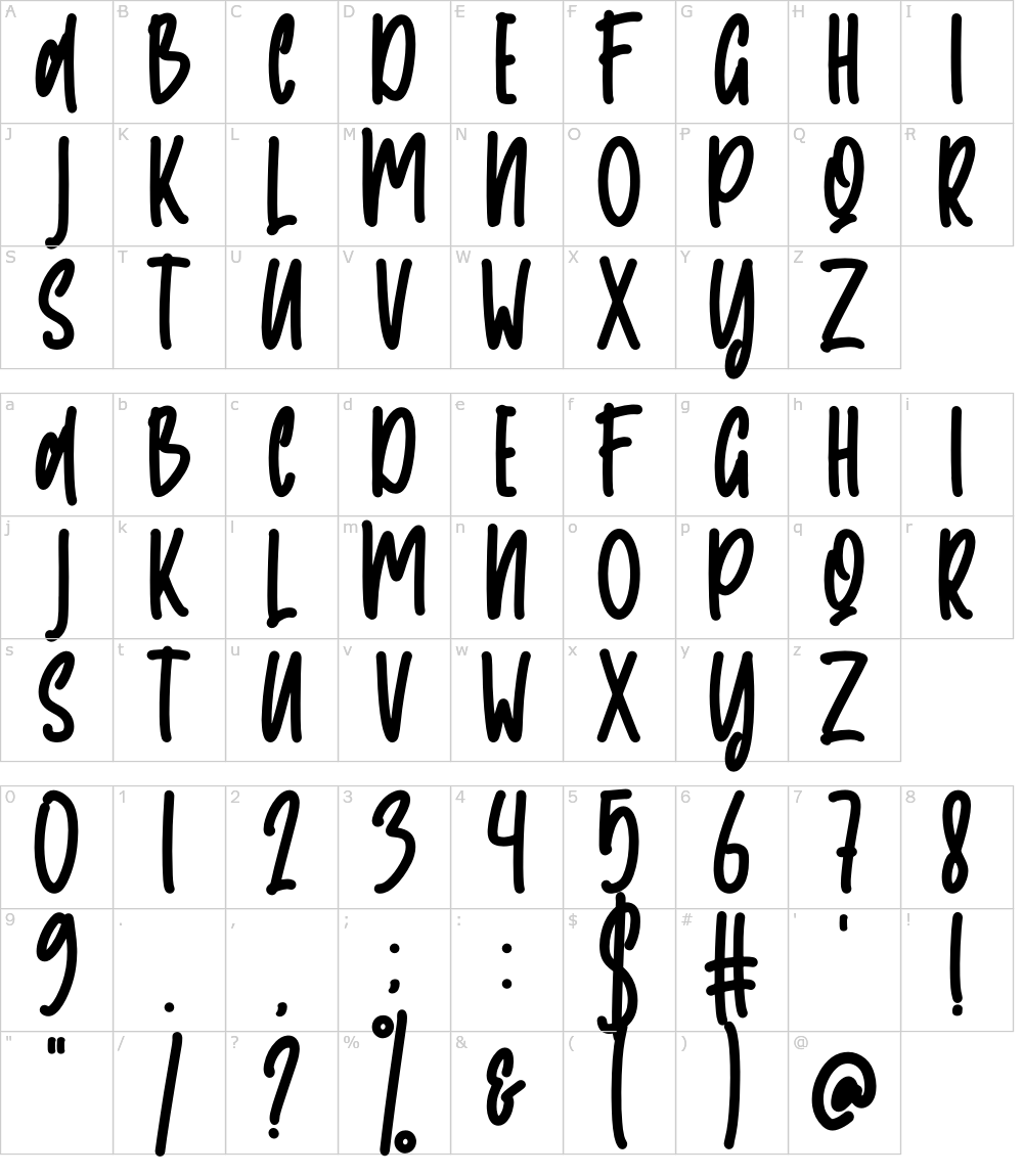 フォントの文字: Mayback