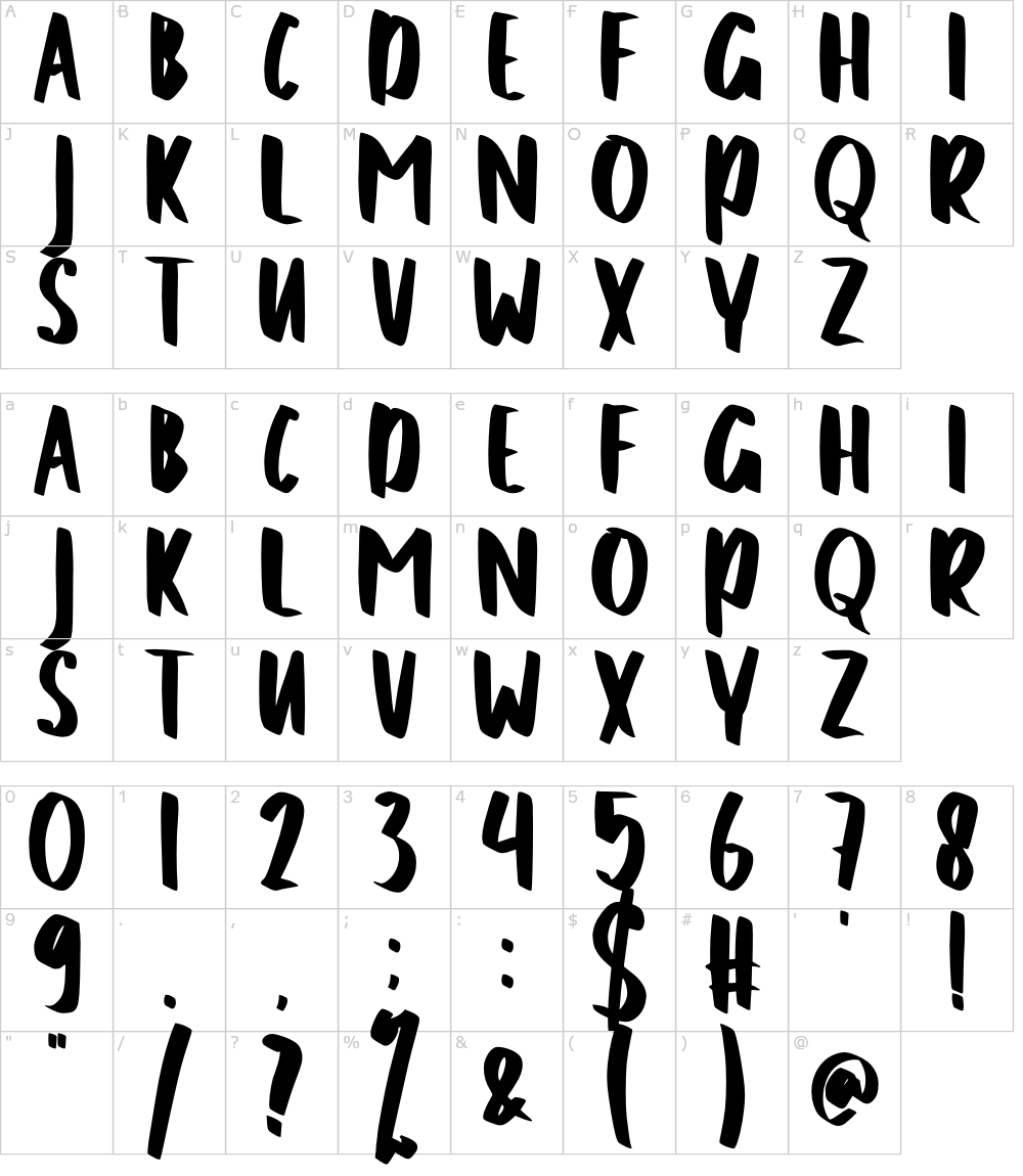 フォントの文字: Posibles