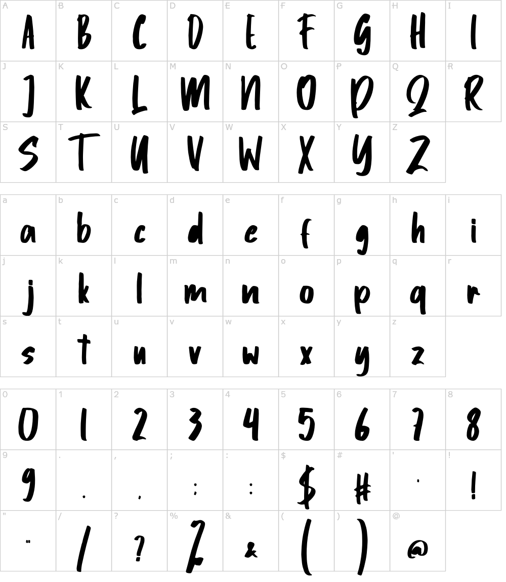 フォントの文字: Qalbite