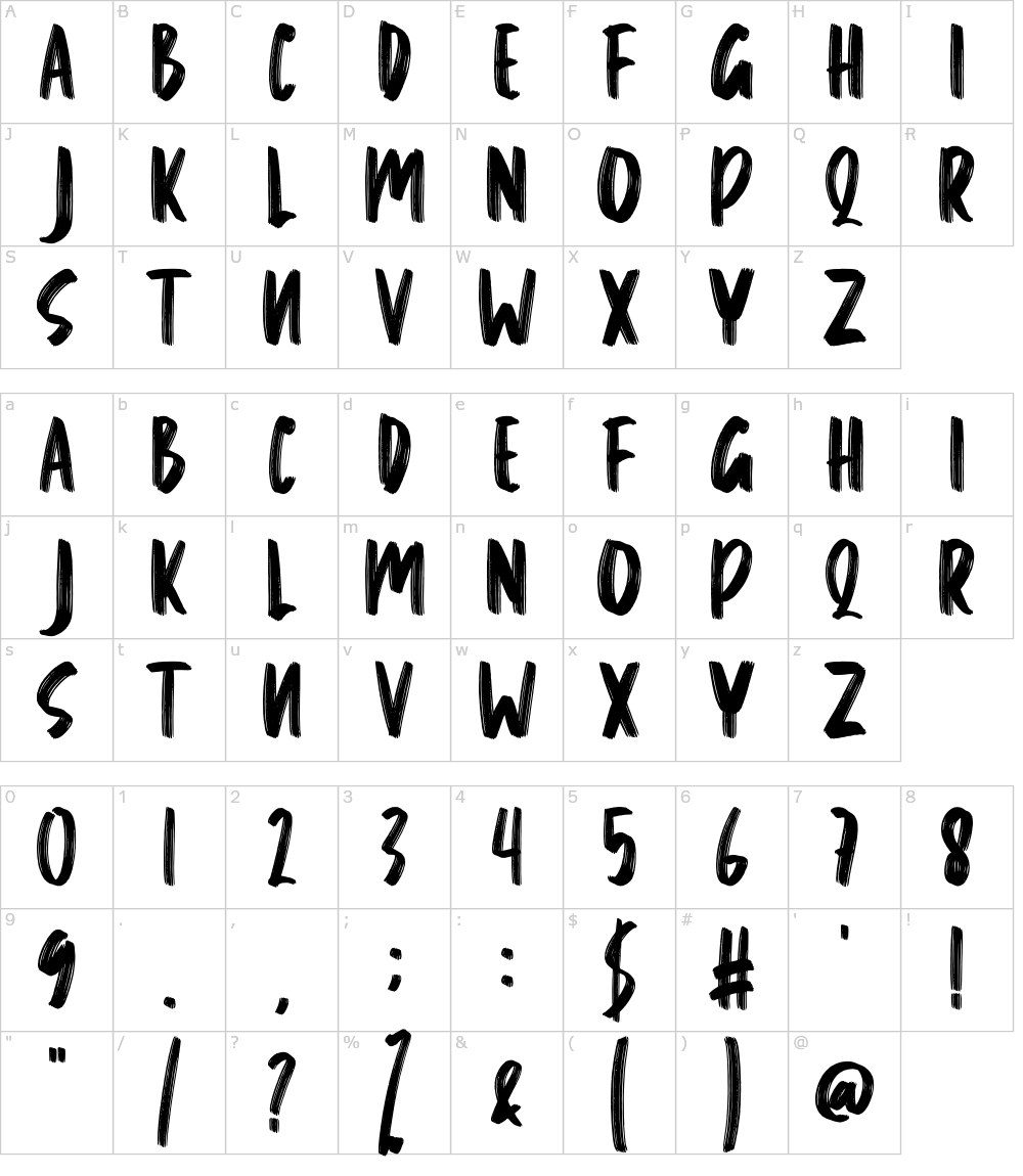 フォントの文字: Rotsira