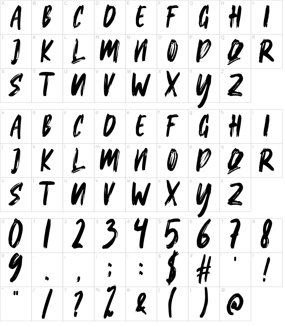 フォントの文字: Sebashi