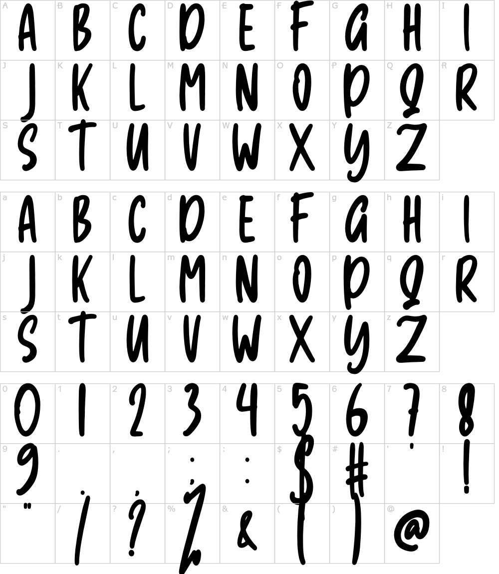 フォントの文字: Taycus