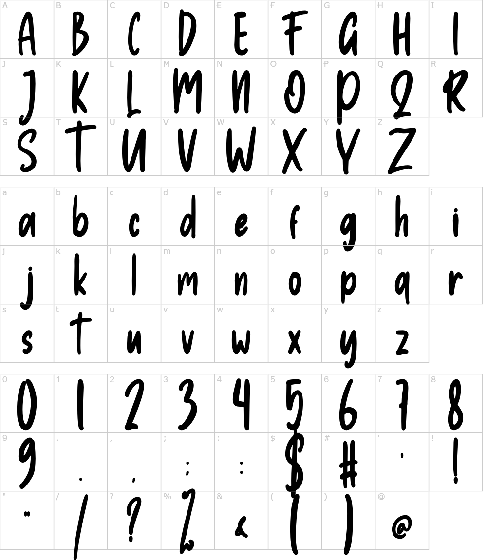 フォントの文字: Thatrums