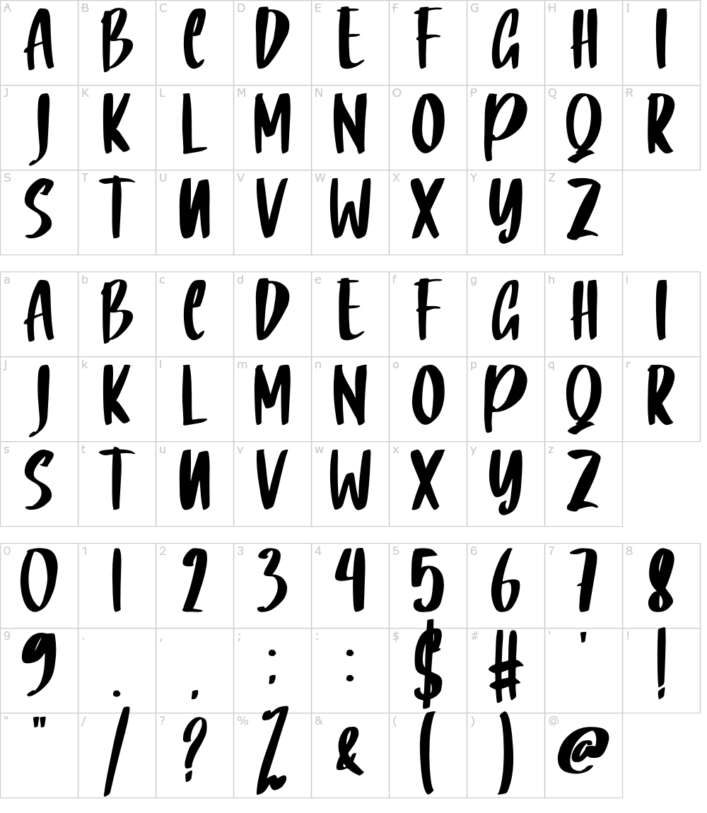フォントの文字: Yonkya