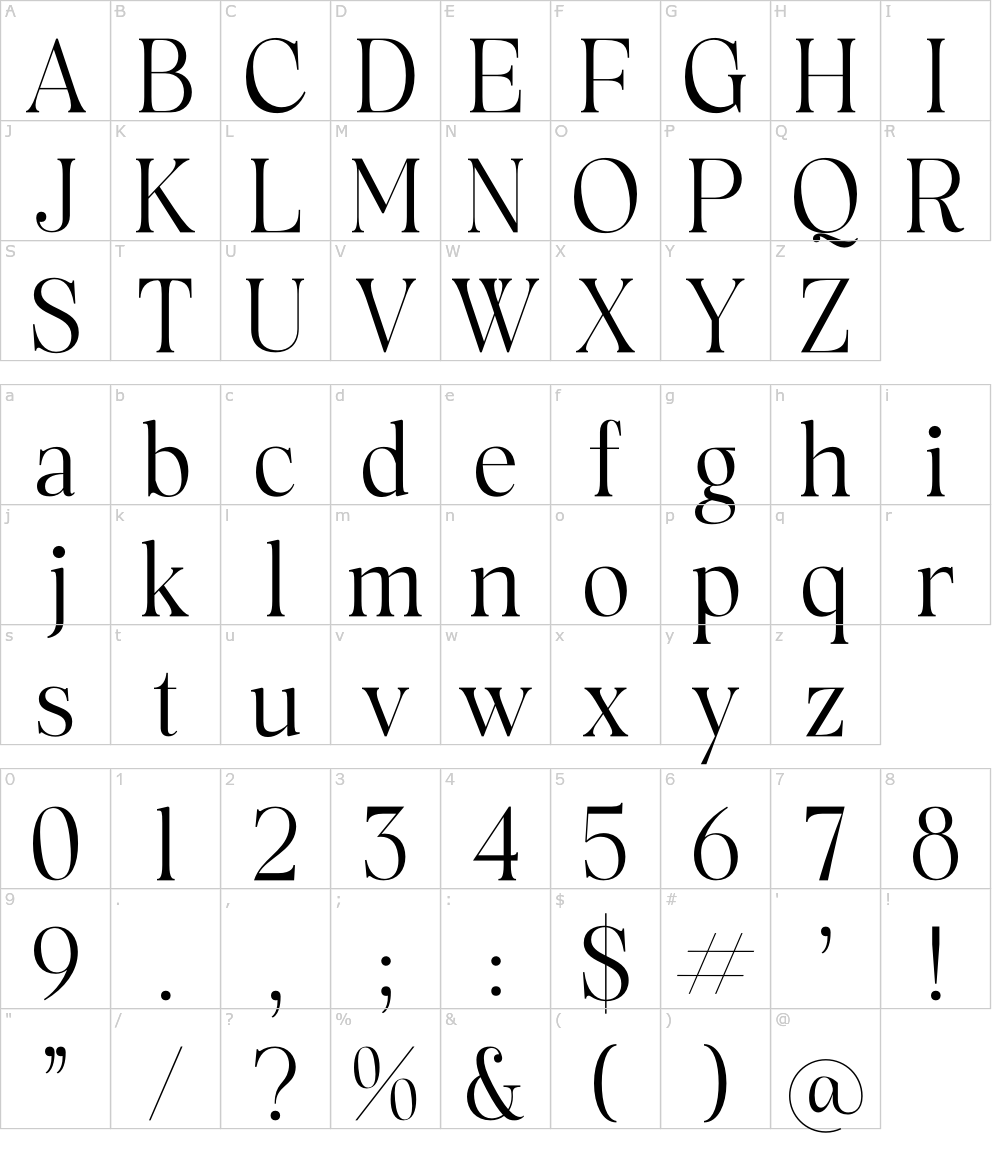 フォントの文字: Rowfinde