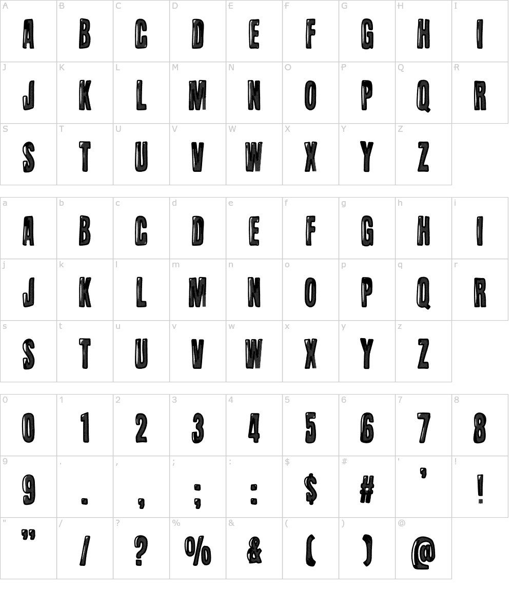 Zeichen der Schriftart: Another Wave