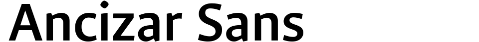 Vorschau der Schriftart - Ancizar Sans