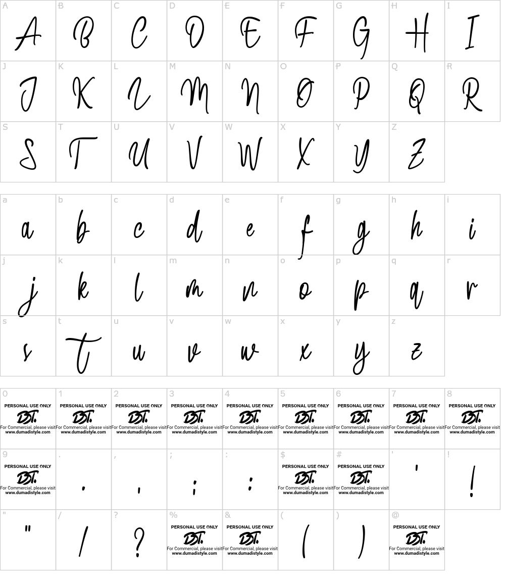 フォントの文字: Bosstony 2