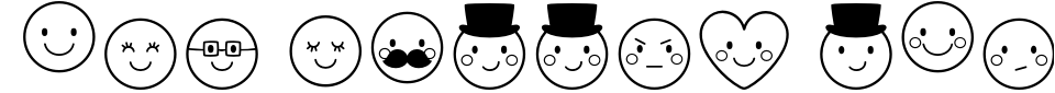 Vorschau der Schriftart - MTF Cheeky Emoji Doodles