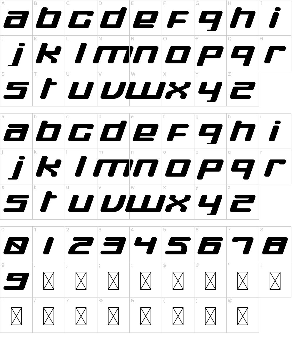 フォントの文字: Asvhen