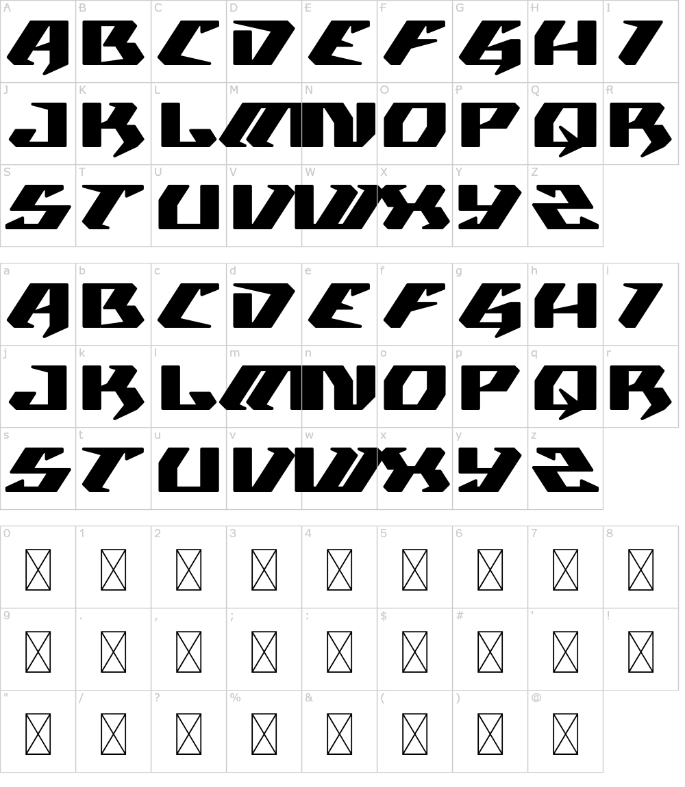 フォントの文字: Rover