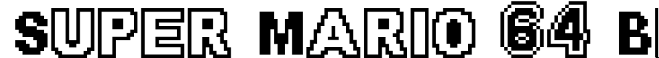 Aperçu de la police d écriture - Super Mario 64 Beta Font