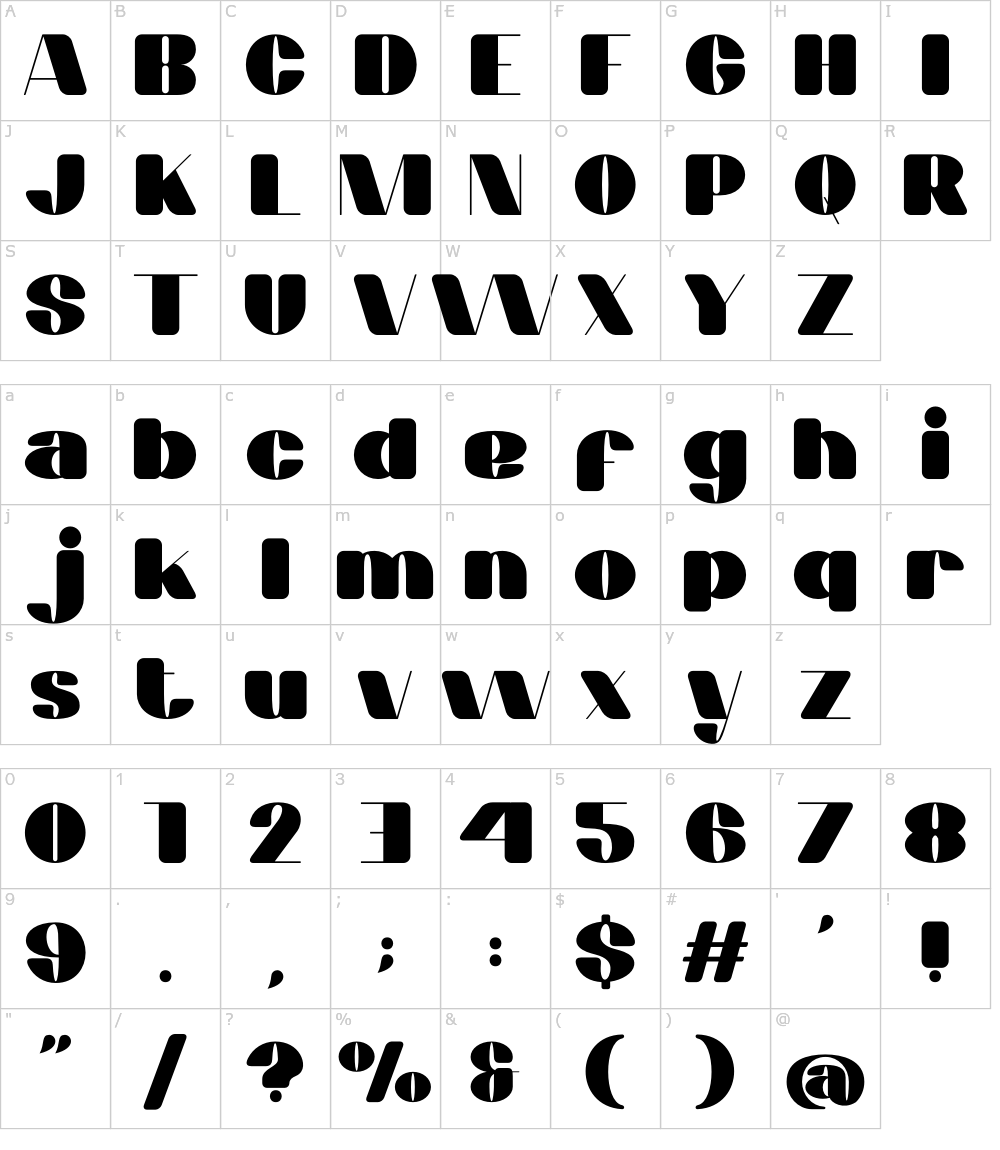 フォントの文字: Malow