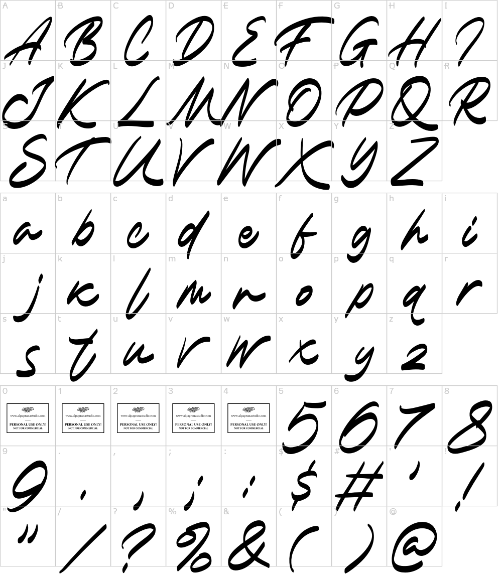 フォントの文字: Tadcaster