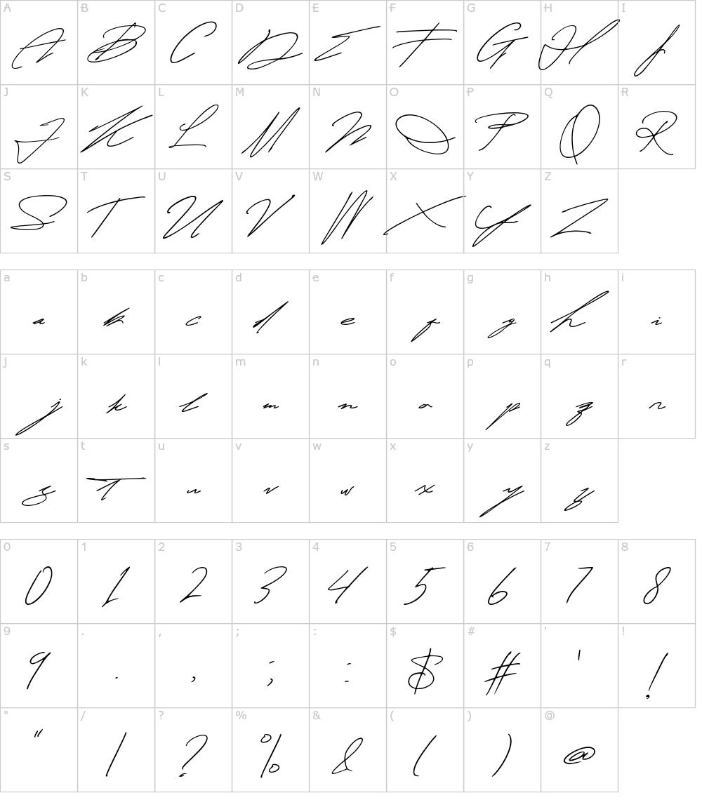 フォントの文字: Jeulimed