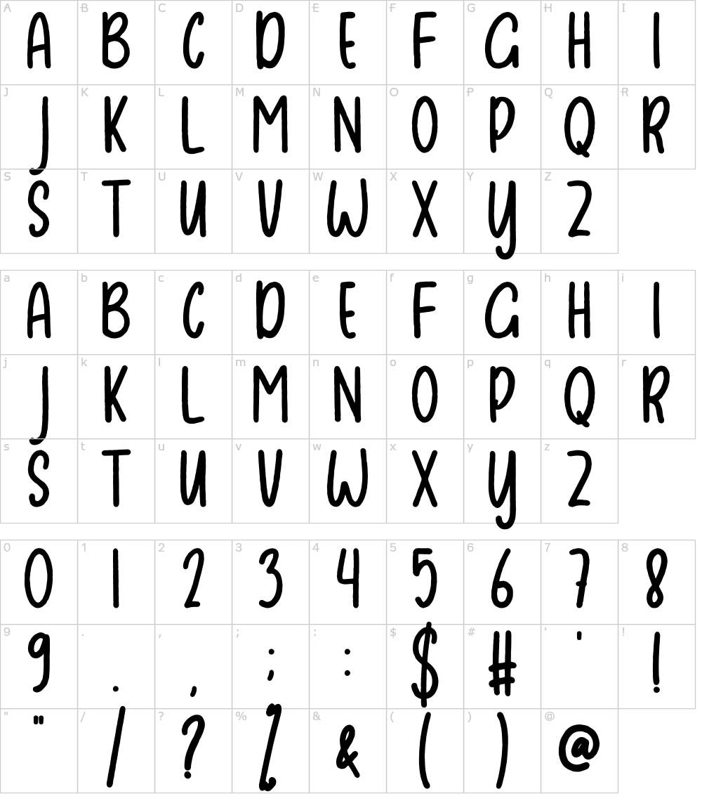フォントの文字: Eranity
