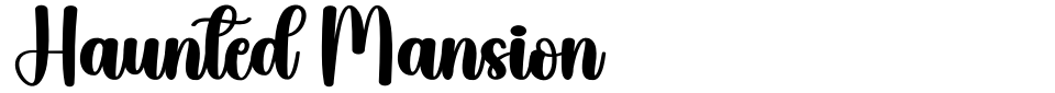Vorschau der Schriftart - Haunted Mansion
