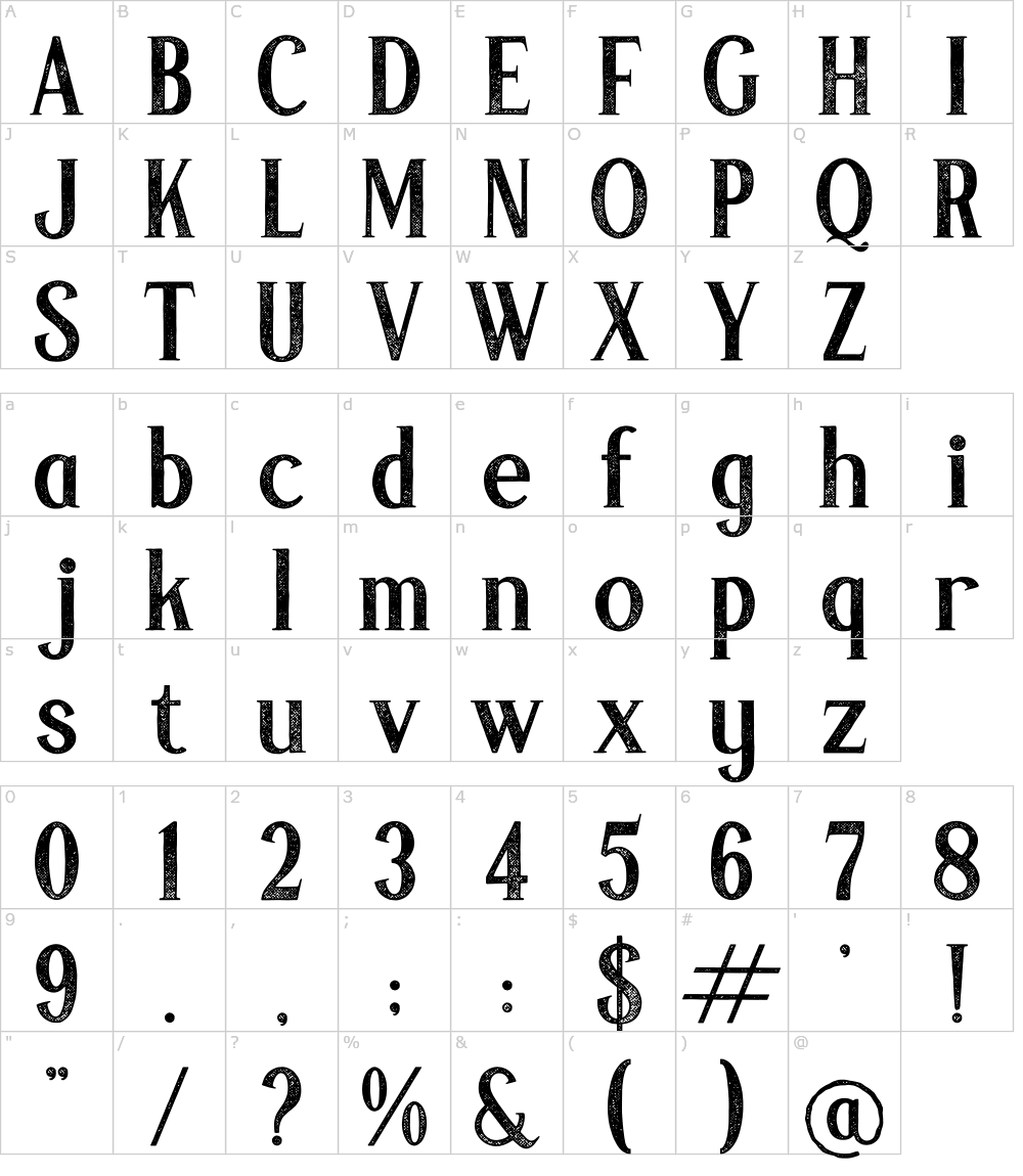 フォントの文字: The Boqke