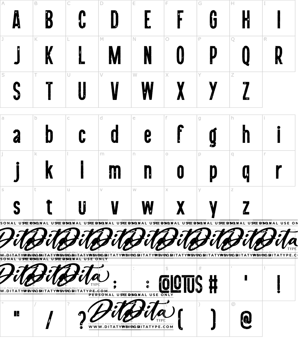 フォントの文字: Colotus