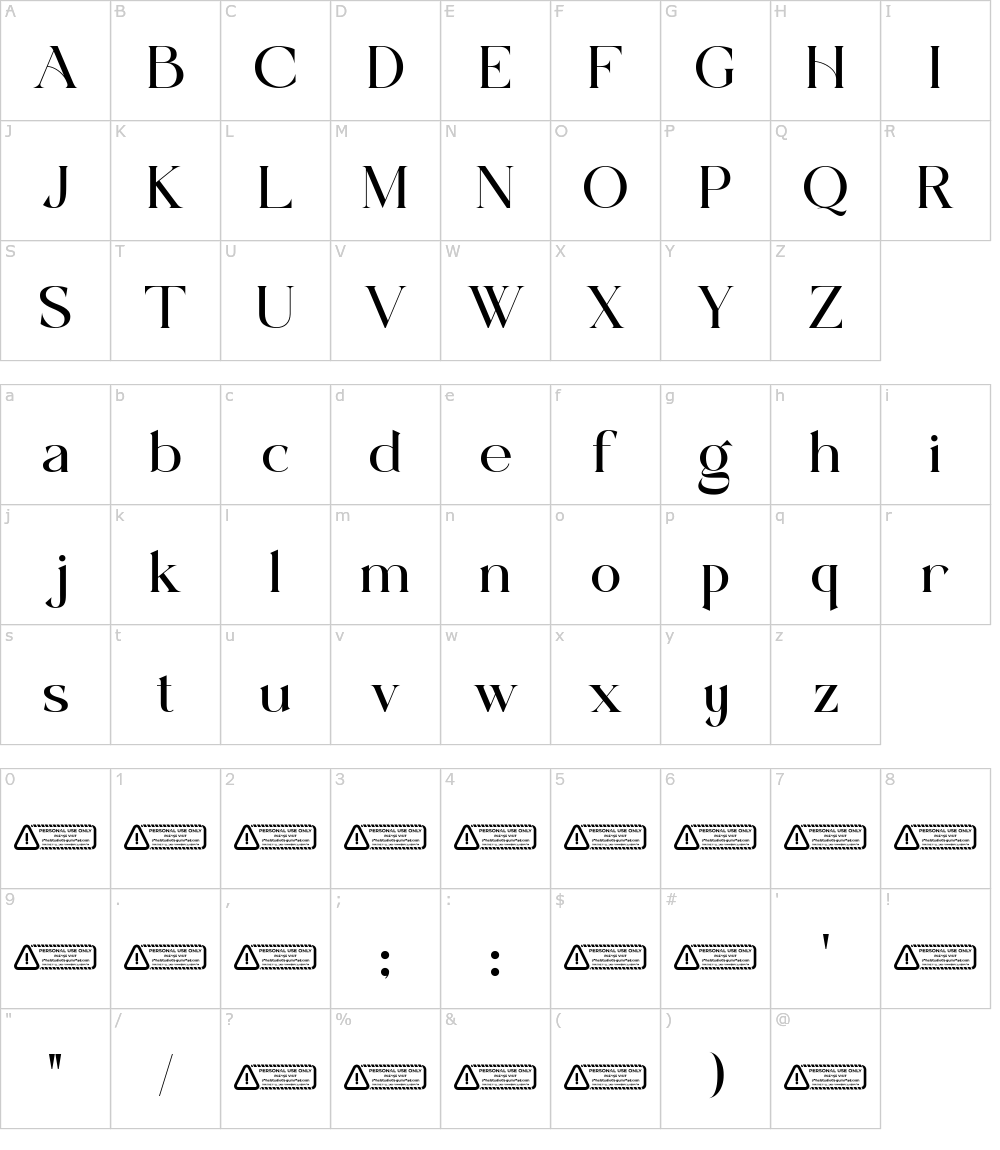 フォントの文字: Eye Quirky