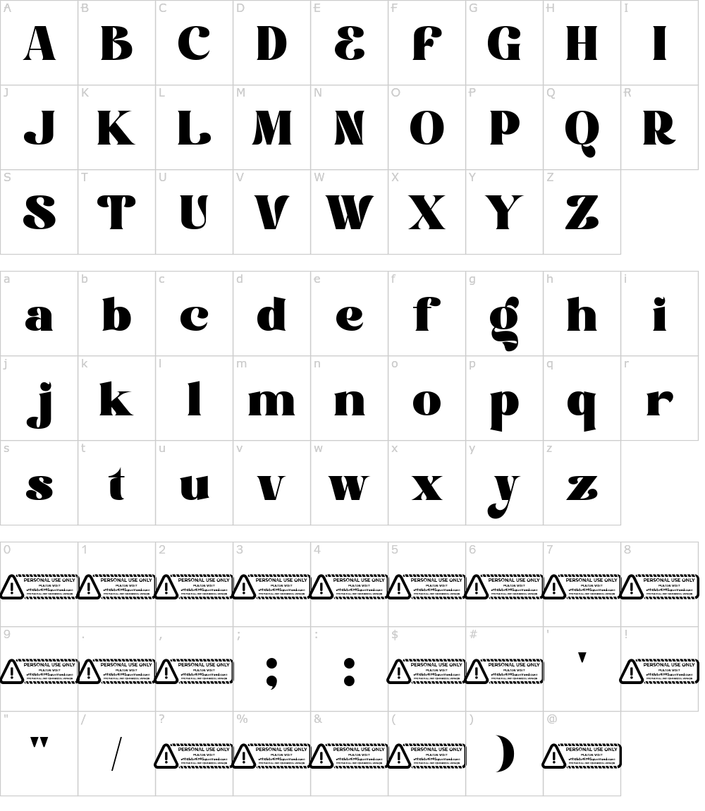 フォントの文字: Badmood